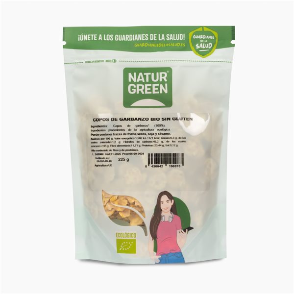 Collation de pois chiches bio 225g NaturGreen-izquierda