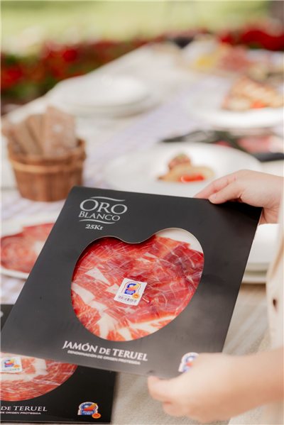 Tranche de jambon de Teruel DOP Oro Blanco 100g-detalle