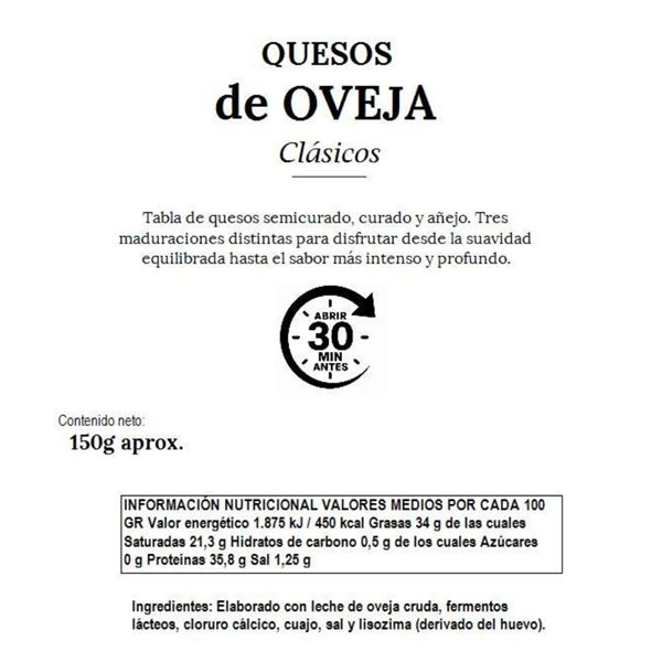 Sobre de quesos tradicionales 150 g (añejo, curado y semi)-izquierda