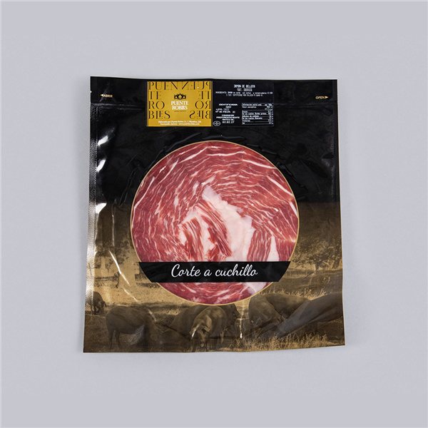 Scheiben von iberischem Eichelschinken 100% iberische Rasse-detalle