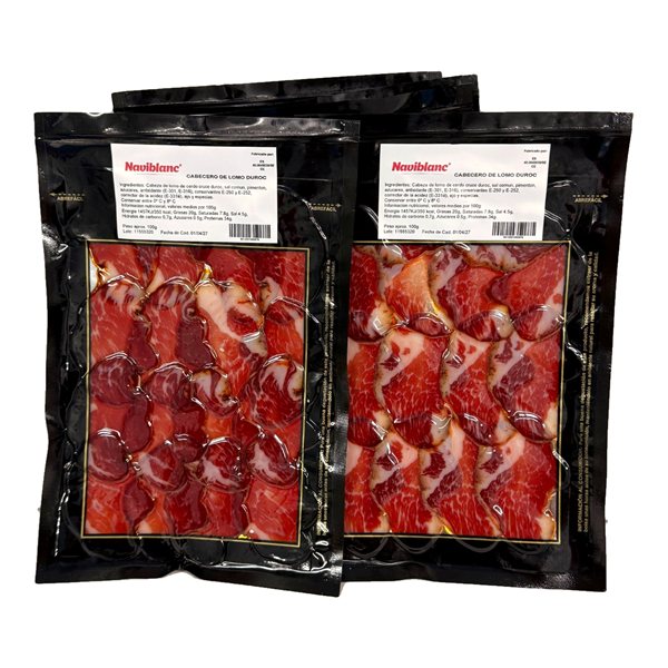 Sobres de Cabecero de Lomo Duroc 100gr Naviblanc-trasera