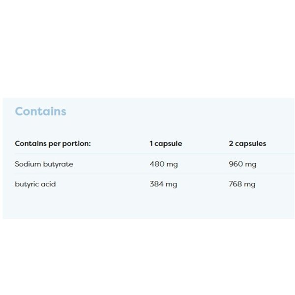 Butyrate de sodium SR 960 Mg 60 gélules-detalle