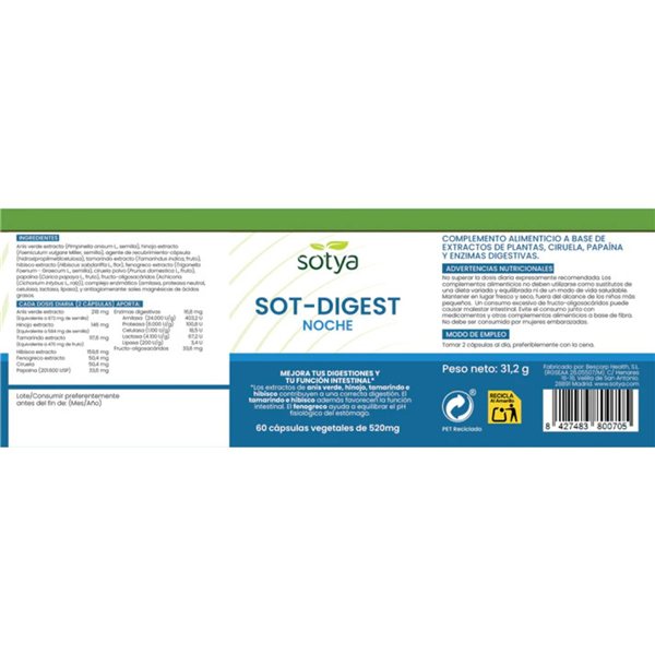 Sot Digest NOCHE 520mg 60caps Sotya-detalle
