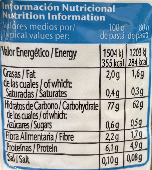 OFERTA Spaghetti sin gluten gallo-detalle