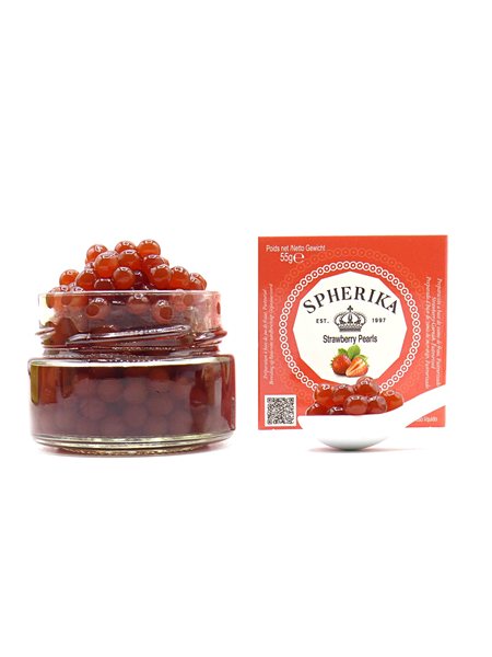 SPHERIKA, esferas de fresa 50g (peso escurrido)-detalle