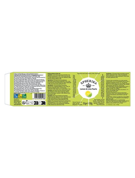 SPHERIKA, sphères de citron vert et de citron 50g (poids égoutté)-trasera