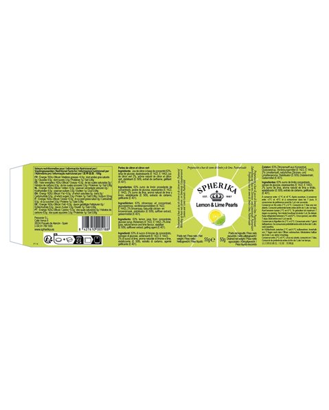 SPHERIKA, lime and lemon spheres 55g 55g 55g-izquierda