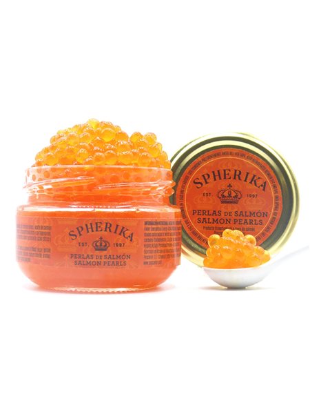 SPHERIKA, esferas de salmón 100g-detalle