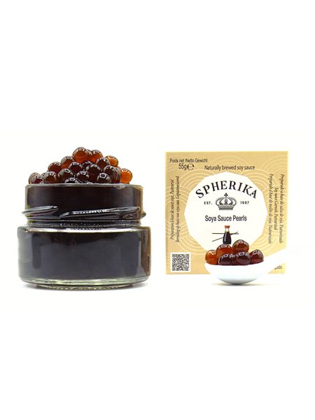 SPHERIKA, soy sauce spheres 50g (drained weight)-detalle