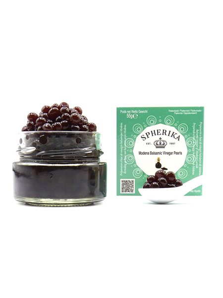 SPHERIKA, esferas de vinagre balsámico de Módena 50g (peso escurrido)-detalle