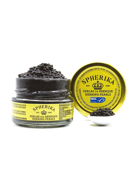 SPHERIKA, esferas negras de arenque ahumado 50g-detalle