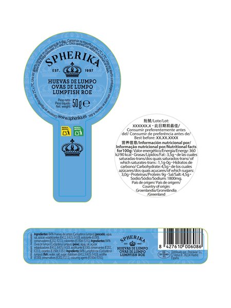 SPHERIKA, huevas negras de lumpo-trasera