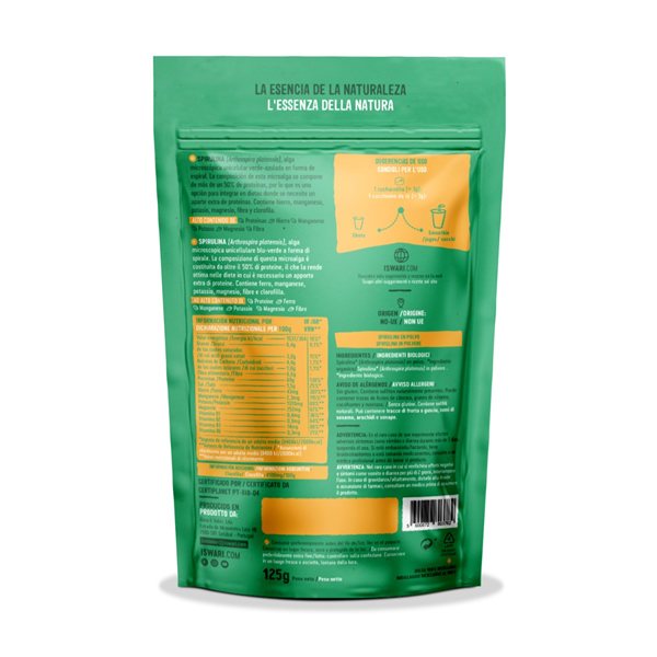Organic Spirulina Powder 125 g Iswari-detalle