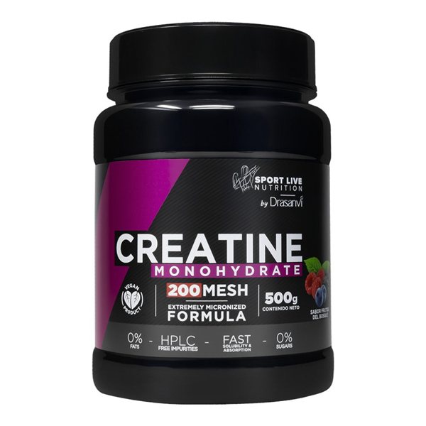 Sport Live 100% Creatine Monohydrate 200 MESH 500 Gr-izquierda