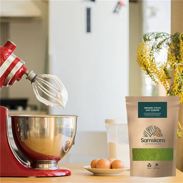 BIO Stevia Leaves Ground | Sweeten Infusions with a Touch of Licorice | Whole Raw Leaf Ground | Samskara-trasera