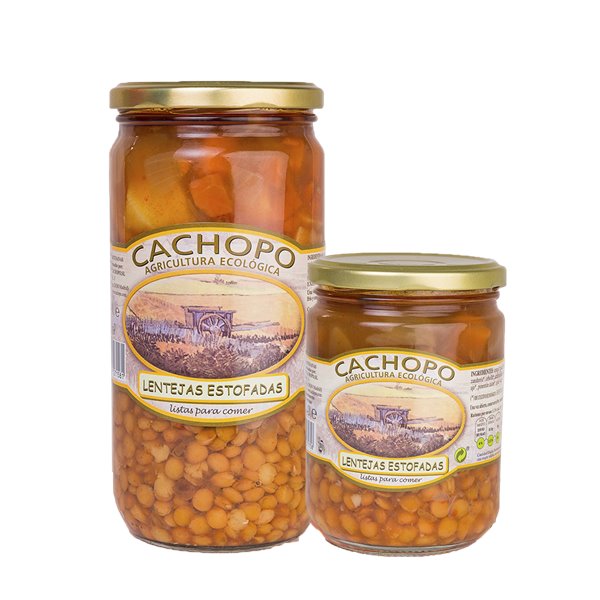Stewed Lentils, Bottle 400g-trasera