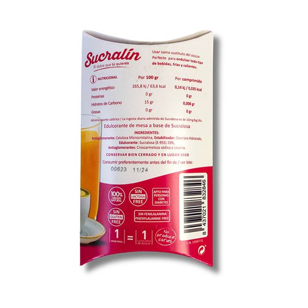 Sucralín 120 comprimidos Gran Consumo-izquierda