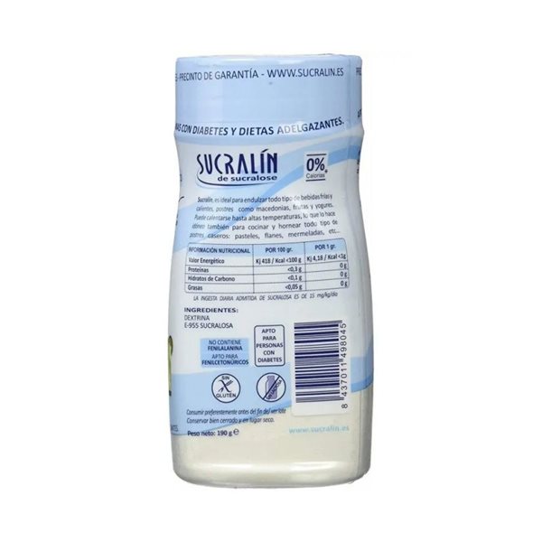 Sucralin granulado para diabeticos 190g Sucralin-izquierda