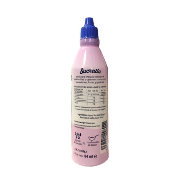 Sucralin liquido 84ml Sucralin-trasera