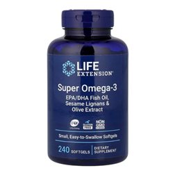 Super Omega-3 EPA/DHA Fischöl Sesam-Lignane & Olivenextrakt 240 Perlen