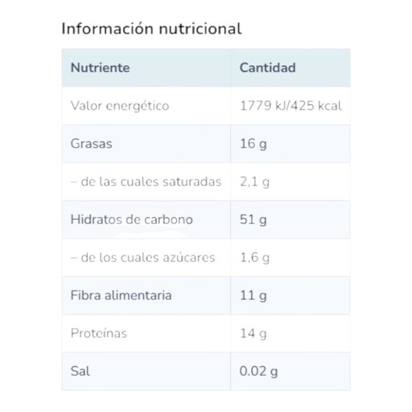 Super Porridge Sin Gluten Bio 350 Gr-trasera