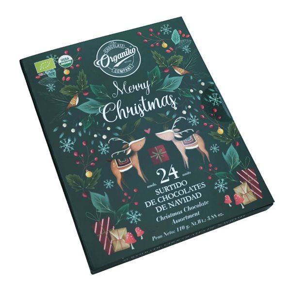 Surtido de chocolates de Navidad 'Chocolate Organiko'-detalle