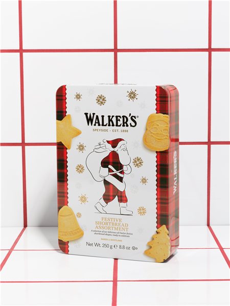 Surtido de galletas caja metalica Santa Claus-detalle