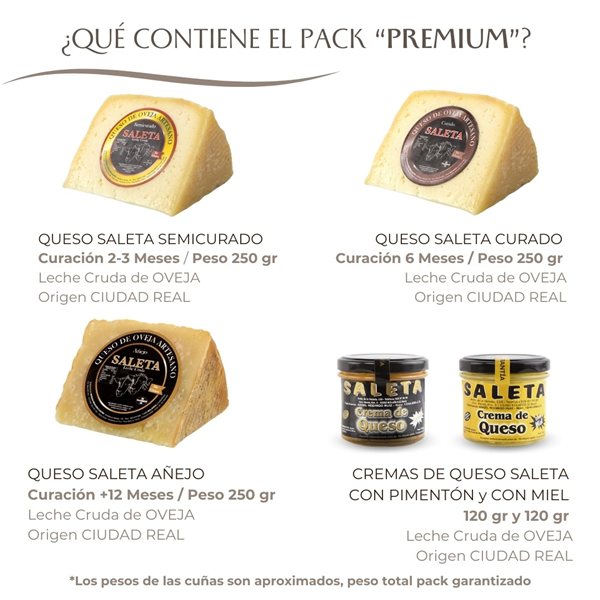 Surtido de quesos para regalar "Pack Premium 1Kg" | Cesta Quesos Gourmet Regalo-detalle