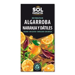 Bio Karobentablette mit Orange und Datteln 70g von Sol Natural.