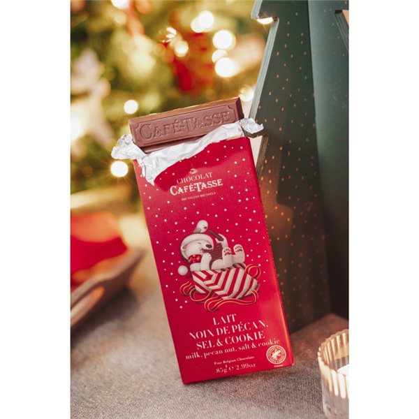 Tablette de chocolat au lait spécial Noël-detalle