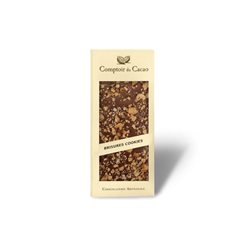 Tablette chocolat lait et cookies 90gr Comptoir du Cacao