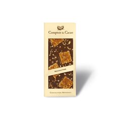 Tablette chocolat lait et nougatine 90gr Comptoir du Cacao