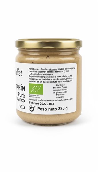 TAHINI BLANC BIOLOGIQUE 325G-trasera