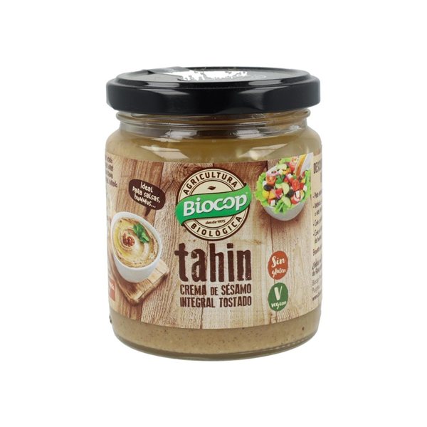 Organic roasted unsalted whole tahini 225g Biocop-trasera