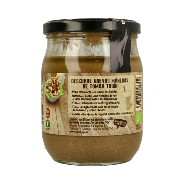 Organic Whole Toasted Tahini without Salt 500g Biocop-detalle