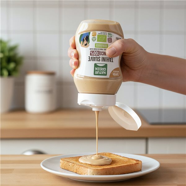 Smooth White Drip-Free Organic Tahini 270 g NaturGreen-trasera