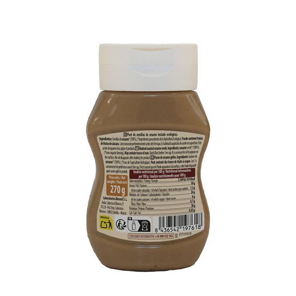 Whole Smooth Drip-Free Organic Tahini 270g NaturGreen-detalle