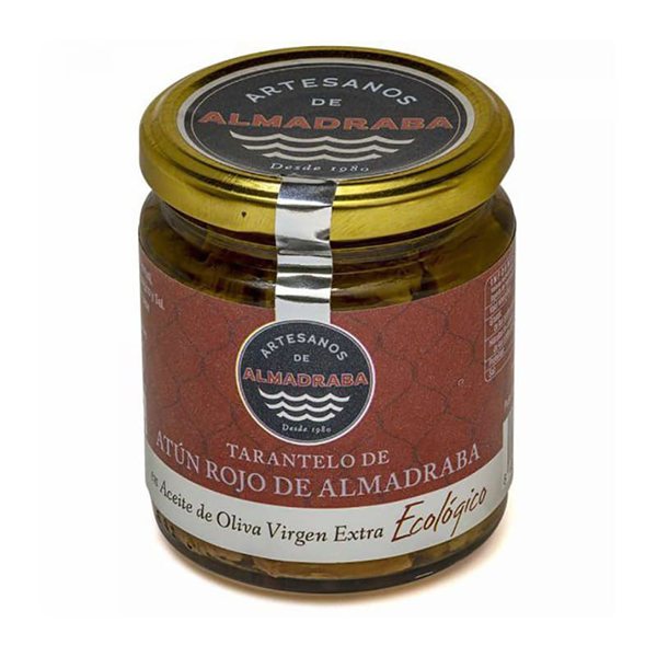 Tarantelo of Red Tuna from Almadraba in organic EVOO. El Ronqueo-detalle