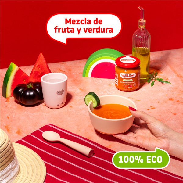 Gazpacho-Glas mit Wassermelone-detalle