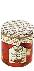 'Glas mit mit Käse gefüllten Cherry-Paprika Rosara'