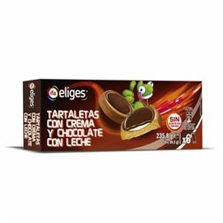 Tartaletas de Crema y chocolate con leche Eliges 235g x 6