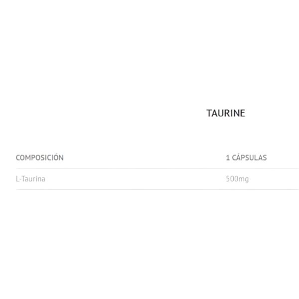 Taurine 500 Mg 60 Caps-detalle