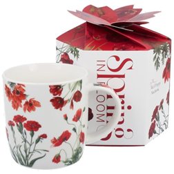 Taza Red Flowers