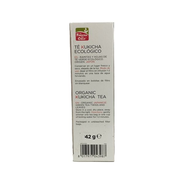 Kukicha (thé vert de 3 ans) Bio 25 filtres 42 g La Finestra-izquierda
