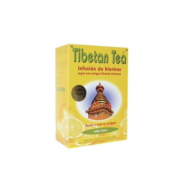 La traducción al francés de "Te tibetano de limon 84 filtros Tibetan Tea" es:

"Thé tibétain au citron 84 filtres"-lateral