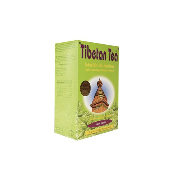 La traducción al francés de "Te tibetano de menta 84 filtros Tibetan Tea" es:

"Thé tibétain à la menthe 84 filtres Tibetan Tea."-lateral