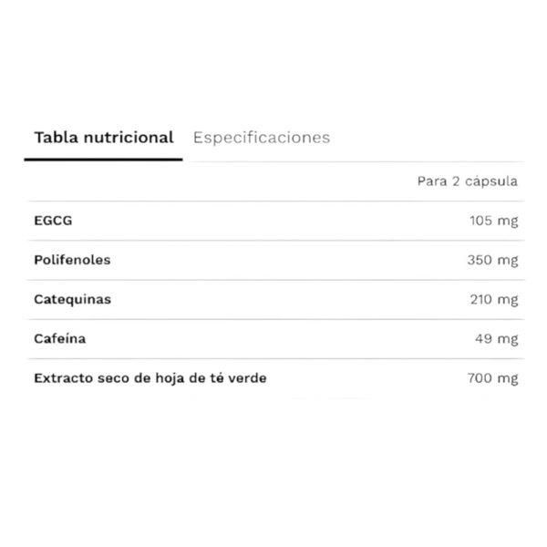 Sport Live Té Verde 90 Caps-detalle