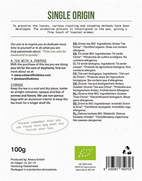 Té Verde Ecológico Original 200gr-lateral