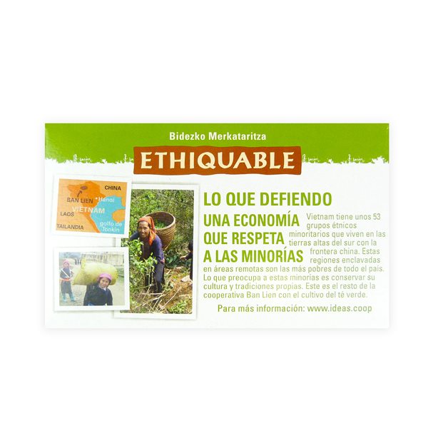 Organic Hibiscus and Ginger Green Tea 20 sachets 36g-izquierda