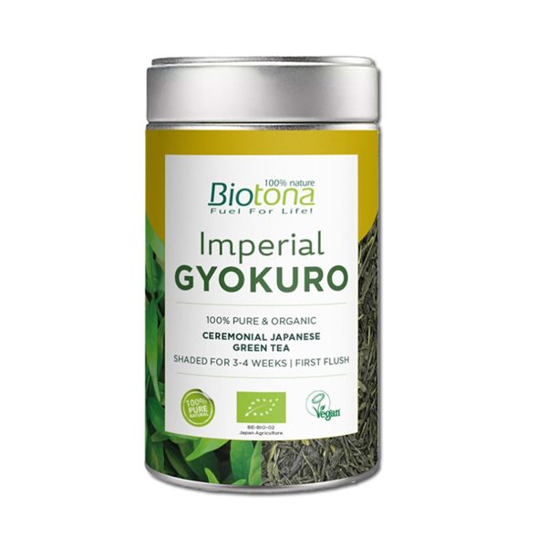 Thé vert japonais impérial Gyokuro Vegan Bio 80 g Biotona-detalle